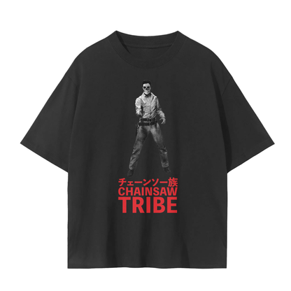 Chainsaw Tribe Regular Fit Drop Shoulder Seamless T-Shirt 