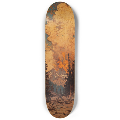 Forest Fire Landscape Custom Skateboard