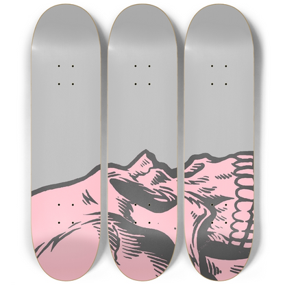 Pink Skull Skateboard Series