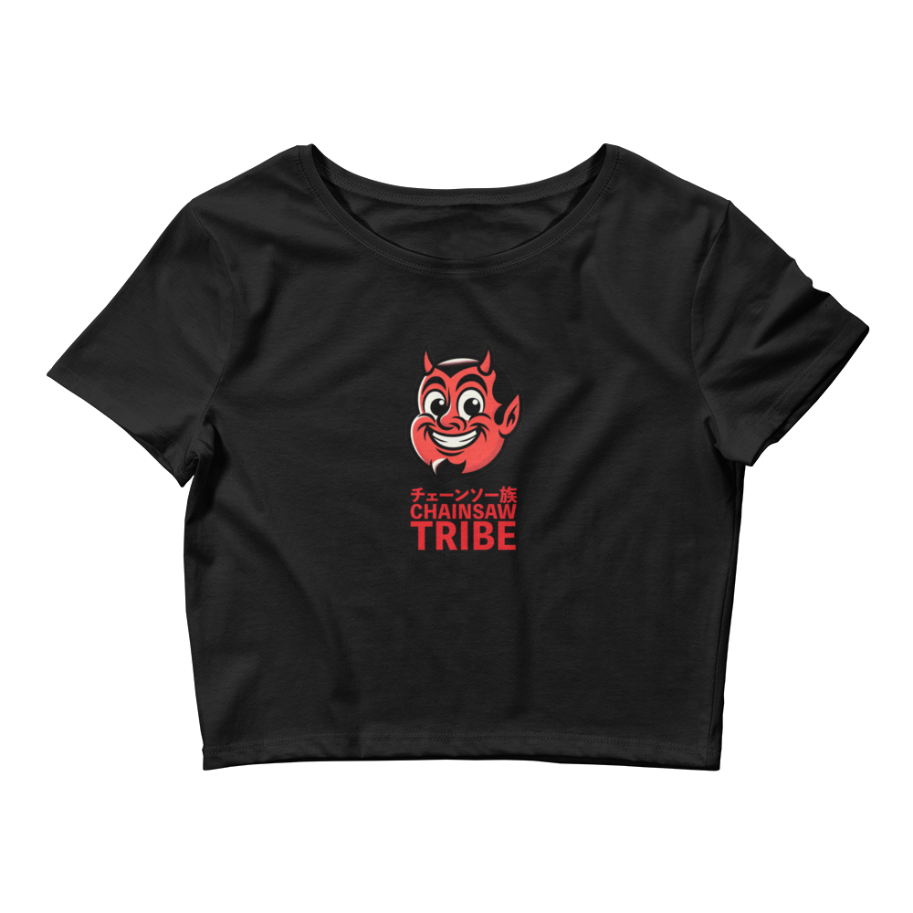 Little Devil Chainsaw Tribe Women’s Crop Tee