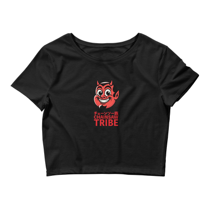 Little Devil Chainsaw Tribe Women’s Crop Tee